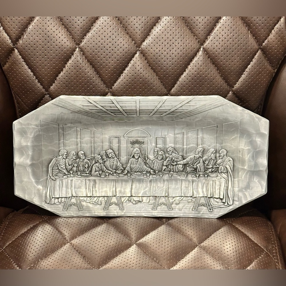 Last Supper Wendell August Rectangular Handmade Display Wall Art Platter